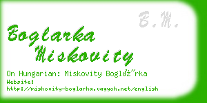 boglarka miskovity business card